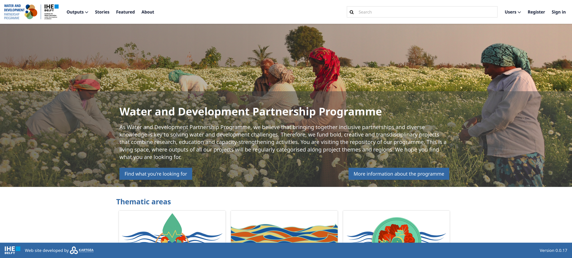 Water and Development Partnership Programme - IHE Delft